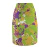 Paint Splash Print Pencil Skirt