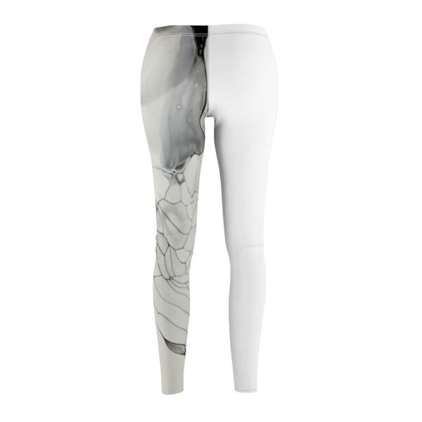 Trendy Women's Casual Leggings with Bold 'Be Merciful' Design - White