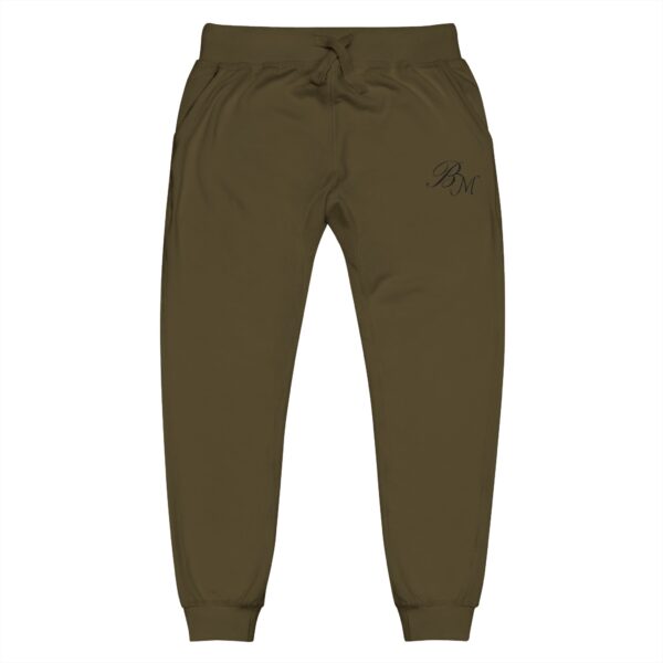 Women's Dusty Rose, Maroon, or Military Green Fleece Sweatpants with Embroidery