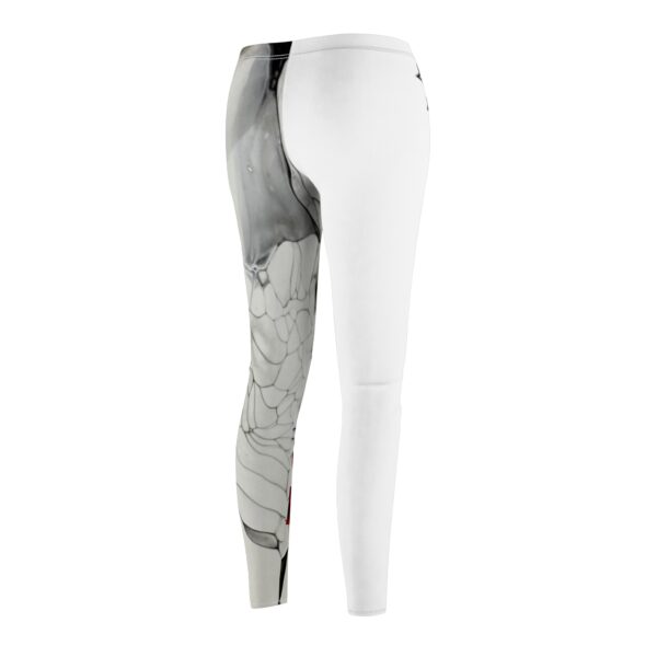 Trendy Women's Casual Leggings with Bold 'Be Merciful' Design - White