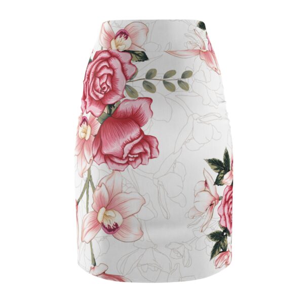 Roses Are Elegant Floral Print Women's Pencil Skirt - Perfect for Office and Casual Outfits