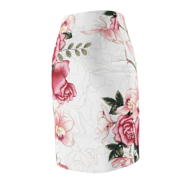 Roses Are Elegant Floral Print Women's Pencil Skirt - Perfect for Office and Casual Outfits