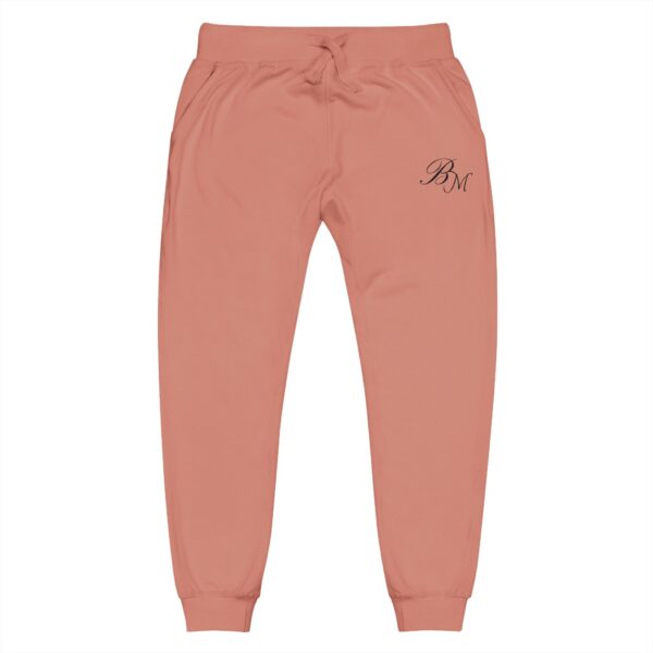 Women's Dusty Rose, Maroon, or Military Green Fleece Sweatpants with Embroidery
