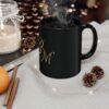 Elegant Custom Black Mug with Gold Initials - Perfect Gift for Coffee Lovers
