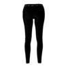 Royal Crown - Women's Cut & Sew Casual Leggings Black and Gold Emblem