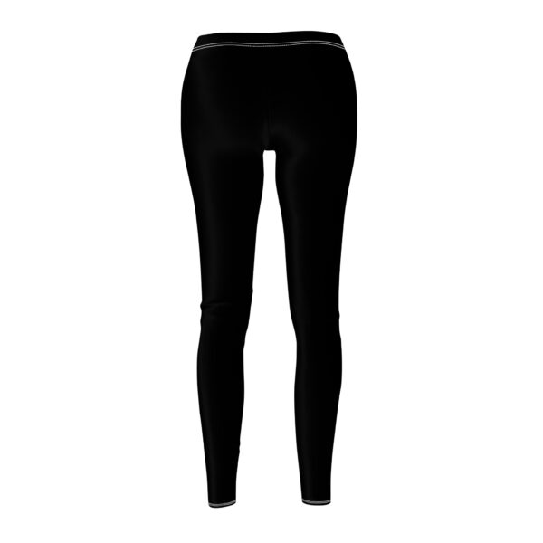 Royal Crown - Women's Cut & Sew Casual Leggings Black and Gold Emblem