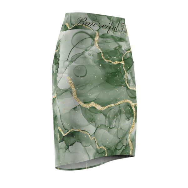 Elegant Print Women's Pencil Skirt - Perfect for Office and Casual Outfits