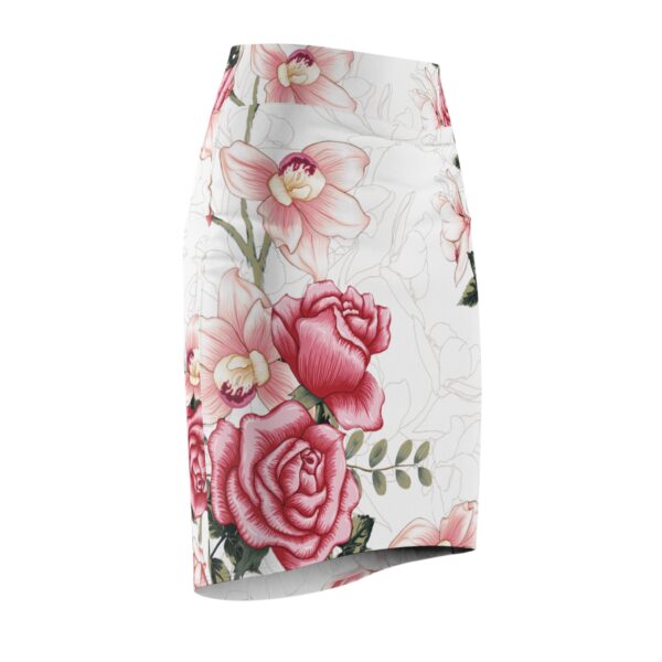 Roses Are Elegant Floral Print Women's Pencil Skirt - Perfect for Office and Casual Outfits
