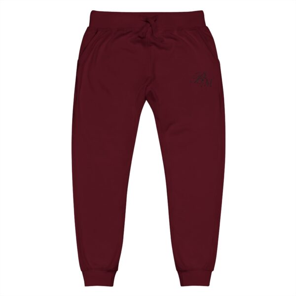 Women's Dusty Rose, Maroon, or Military Green Fleece Sweatpants with Embroidery