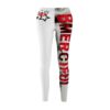 Trendy Women's Casual Leggings with Bold 'Be Merciful' Design - White