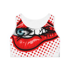 Truth Or Dare (oser dire la vérité) - Women's Graphic Sports Bra for Active Wear, Trendy Gym Top, Fitness Apparel, Workout Gear, Stylish Activewear