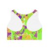 Vibrant Paint Splash Sports Bra - Colorful Activewear for Fitness Lovers