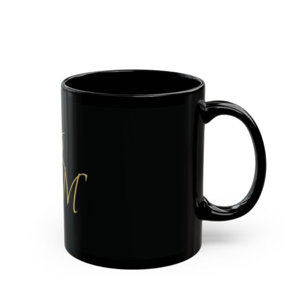 Elegant Custom Black Mug with Gold Initials - Perfect Gift for Coffee Lovers