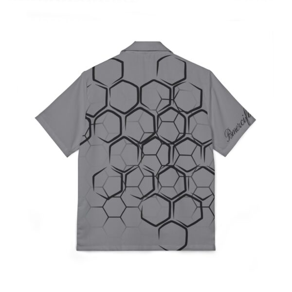 Men's Hawaiian Shirt - BeeHive Geometric Pattern - Tropical Summer Camp Shirt
