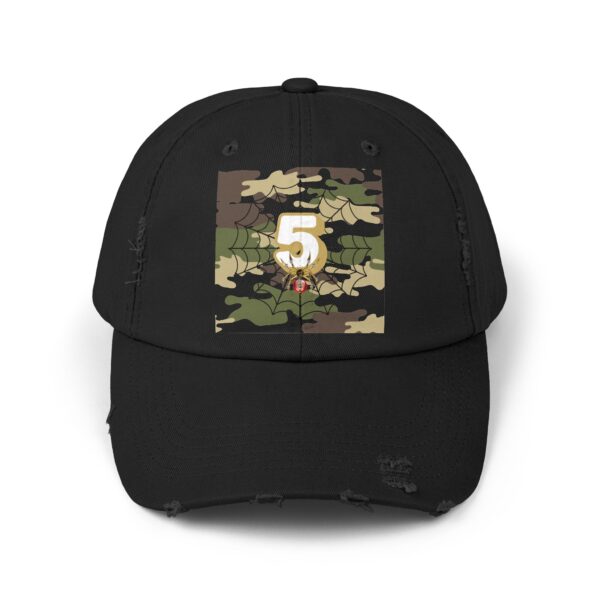 Distressed Cap - Men's Robot Spider Web - 5 On that Time - Camo Design