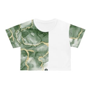 Elegant Print Women's Crop Top – Chic & Trendy Summer Top
