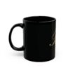 Elegant Custom Black Mug with Gold Initials - Perfect Gift for Coffee Lovers