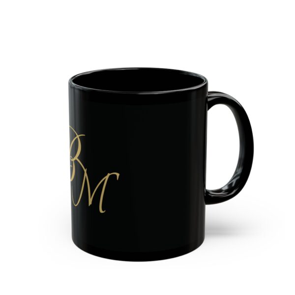Elegant Custom Black Mug with Gold Initials - Perfect Gift for Coffee Lovers
