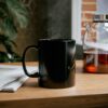 Elegant Custom Black Mug with Gold Initials - Perfect Gift for Coffee Lovers
