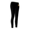 Royal Crown - Women's Cut & Sew Casual Leggings Black and Gold Emblem