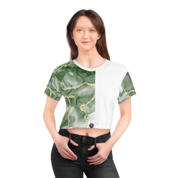 Elegant Print Women's Crop Top – Chic & Trendy Summer Top
