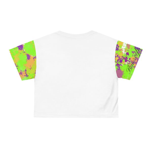 Tie-Dye Crop Tee - Vibrant Paint Splash Design for Festivals & Everyday Wear