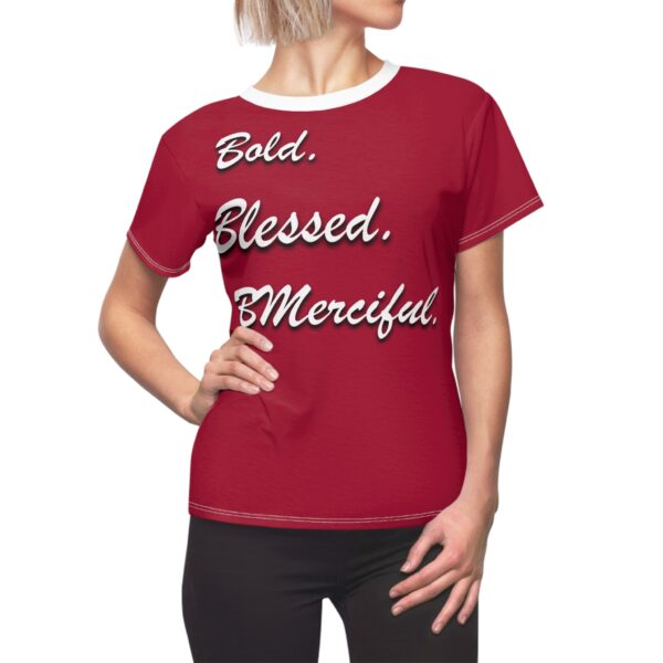 Inspirational Women's Cut & Sew Tee - Bold, Blessed, BMericful