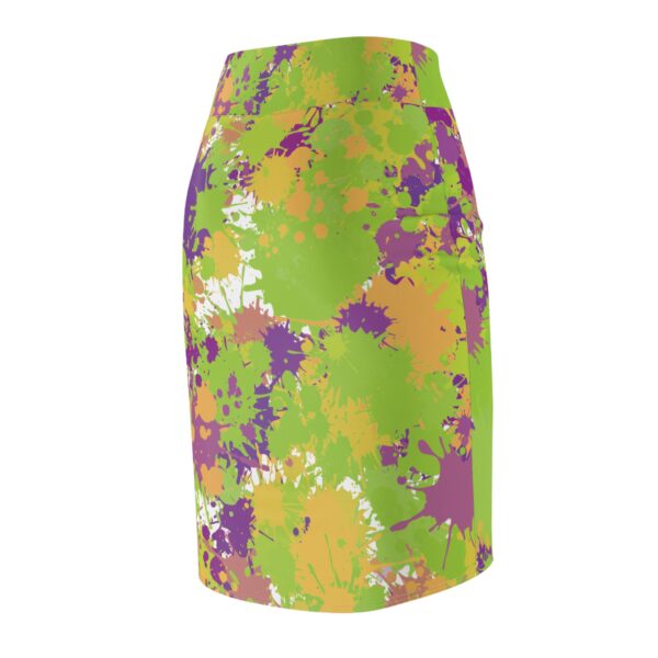 Paint Splash Print Pencil Skirt