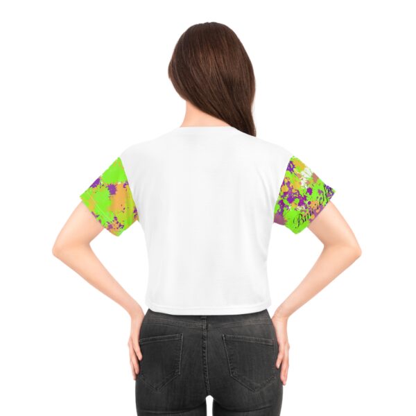 Tie-Dye Crop Tee - Vibrant Paint Splash Design for Festivals & Everyday Wear