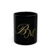 Elegant Custom Black Mug with Gold Initials - Perfect Gift for Coffee Lovers