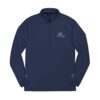 BMerciful's Collegaite Blue Embroidered adidas® Quarter-Zip Pullover
