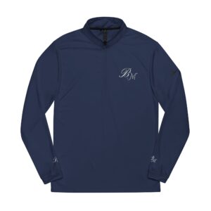 BMerciful's Collegaite Blue Embroidered adidas® Quarter-Zip Pullover