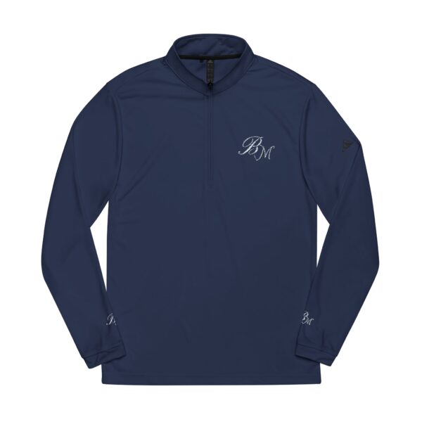 BMerciful's Collegaite Blue Embroidered adidas® Quarter-Zip Pullover