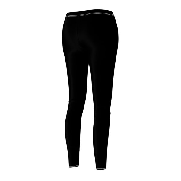 Royal Crown - Women's Cut & Sew Casual Leggings Black and Gold Emblem