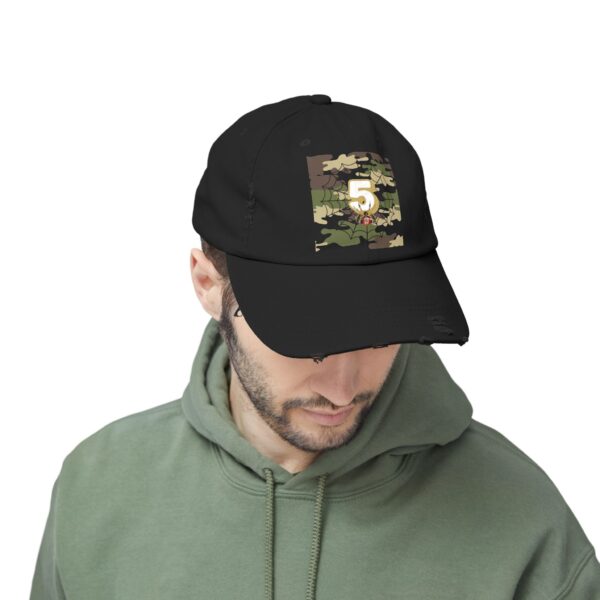 Distressed Cap - Men's Robot Spider Web - 5 On that Time - Camo Design