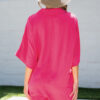 Black Half Button Collared Loose Romper