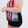 BMerciful's Multicolor American Flag Print Tankini Plus Size Swimwear